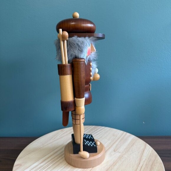 Vintage SN Seiffener Nutcracker Golfer W/ Clubs Made In Germany  Wooden Craftsma - Picture 5 of 10